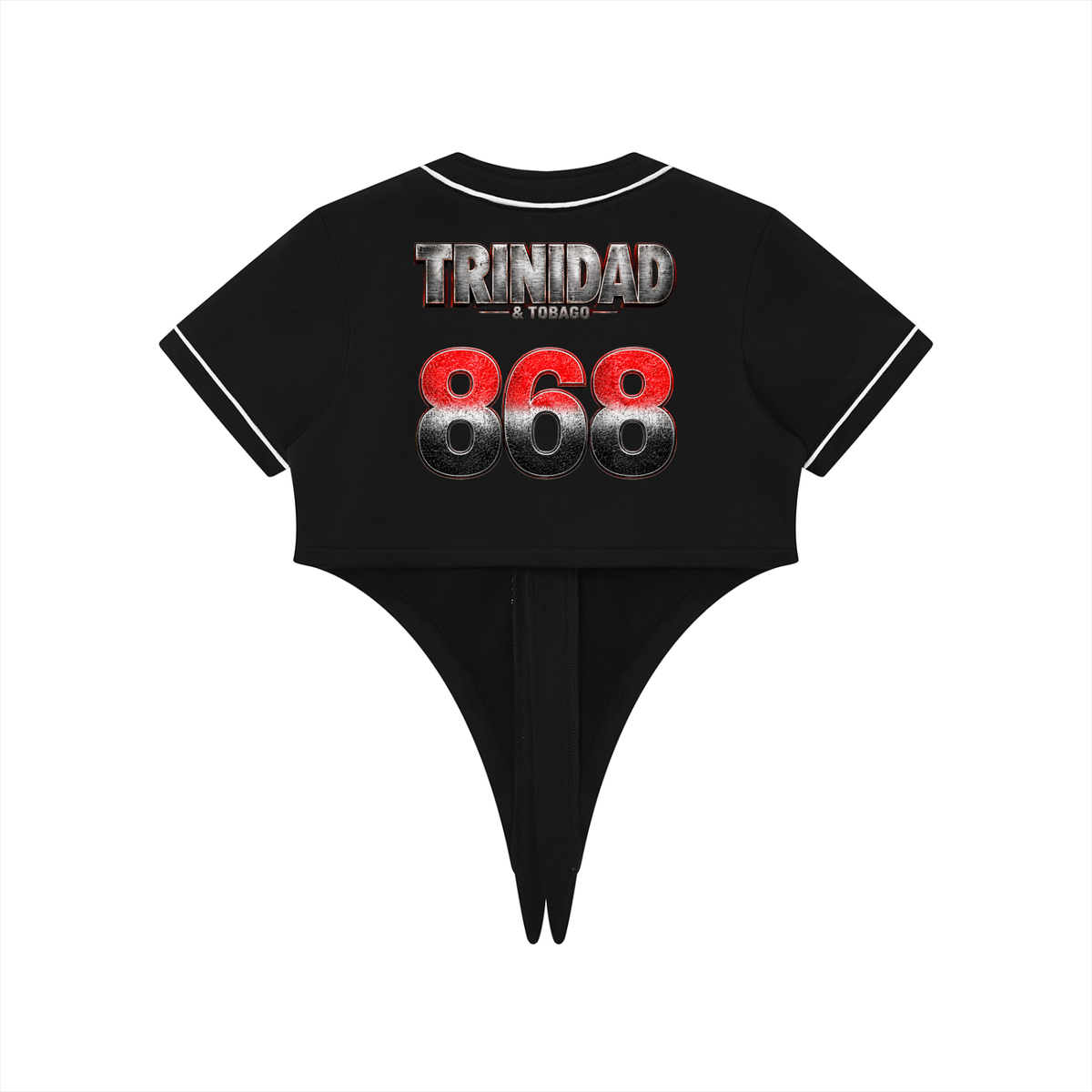 Women's Tie-Front Crop Jersey | Trinidad & Tobago 246 Shirt | Caribbean Streetwear