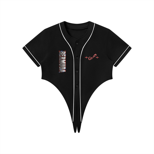 Women's Tie-Front Crop Jersey | Bermuda 268 Shirt | Caribbean Streetwear