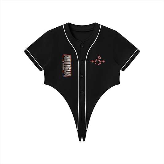 Women's Tie-Front Crop Jersey | Antigua & Barbuda 268 Shirt | Caribbean Streetwear