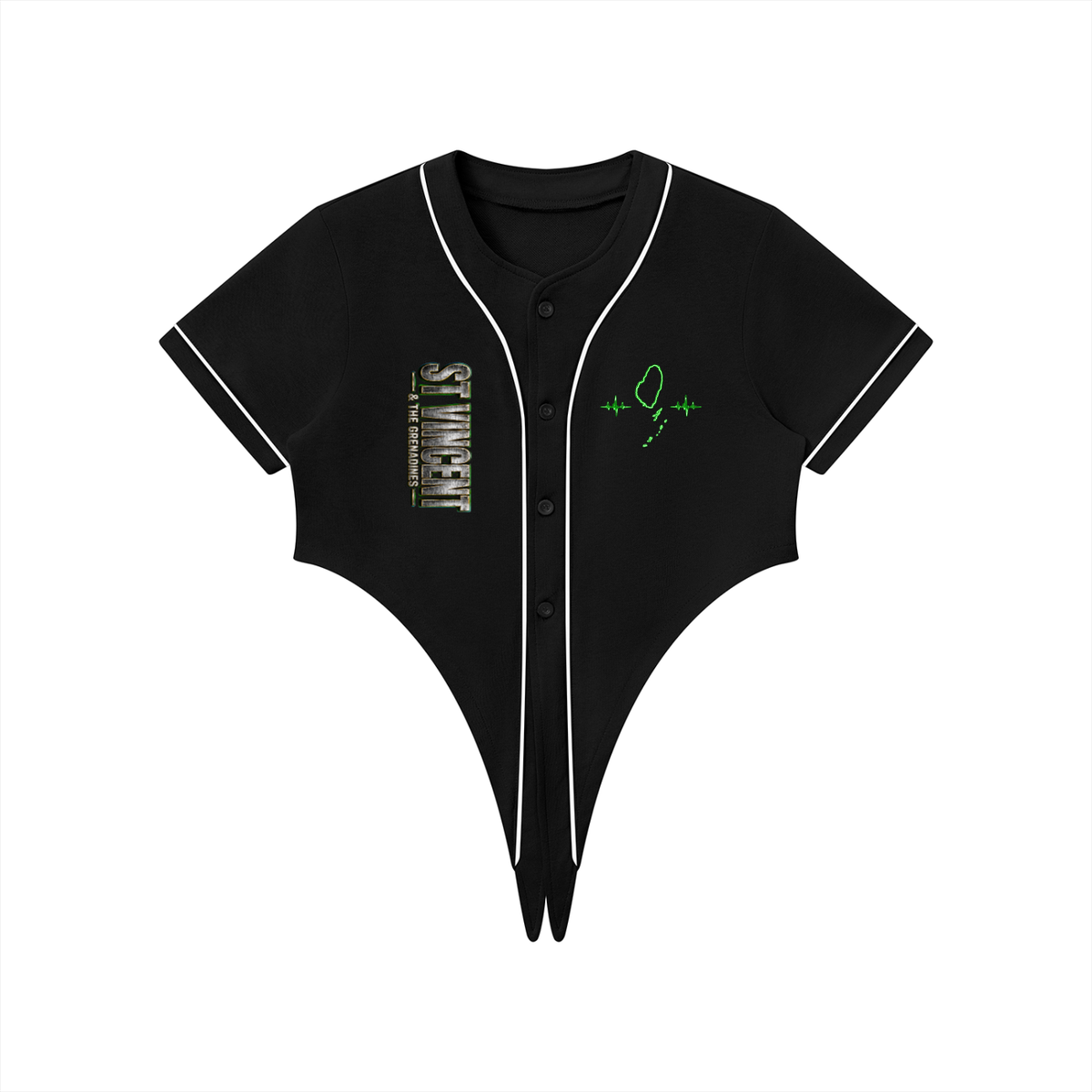 Women's Tie-Front Crop Jersey | St. Vincent & the Grenadines 784 Shirt | Caribbean Streetwear