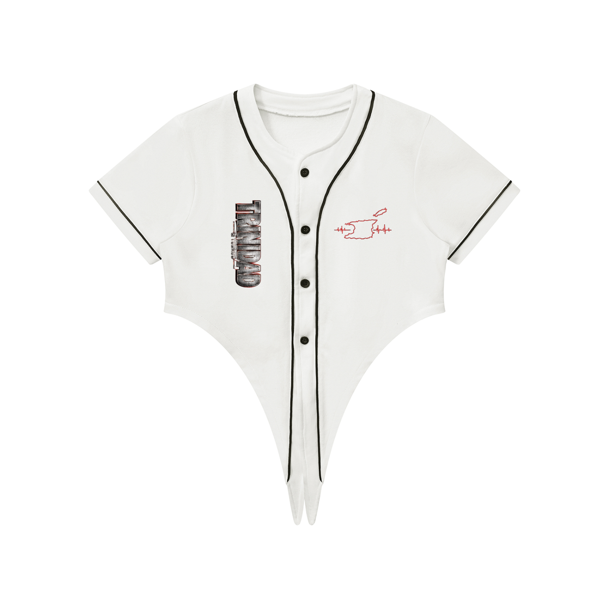 Women's Tie-Front Crop Jersey | Trinidad & Tobago 246 Shirt | Caribbean Streetwear