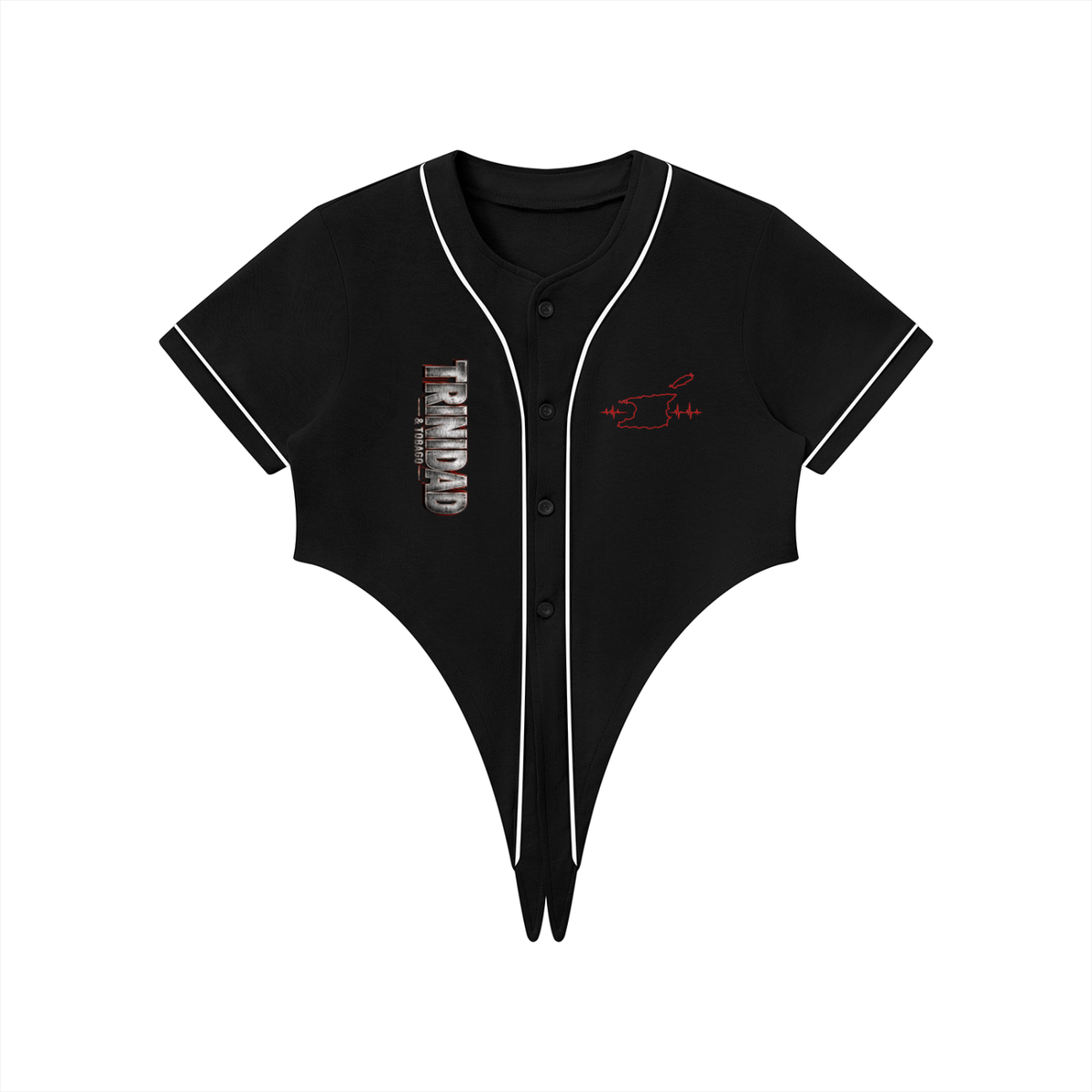 Women's Tie-Front Crop Jersey | Trinidad & Tobago 246 Shirt | Caribbean Streetwear
