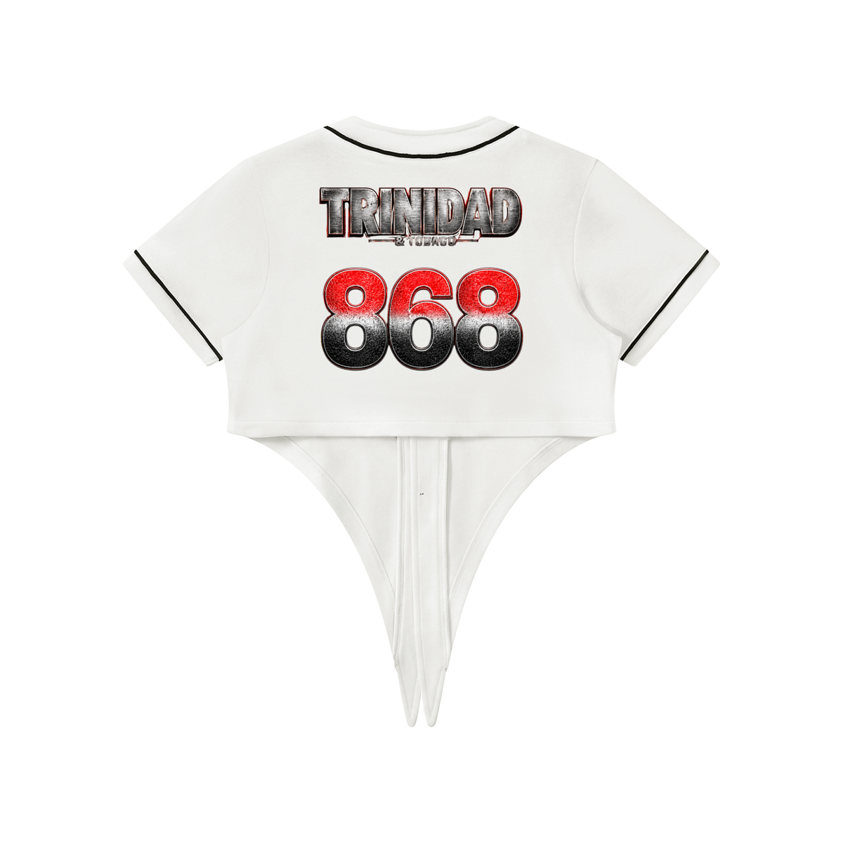 Women's Tie-Front Crop Jersey | Trinidad & Tobago 246 Shirt | Caribbean Streetwear