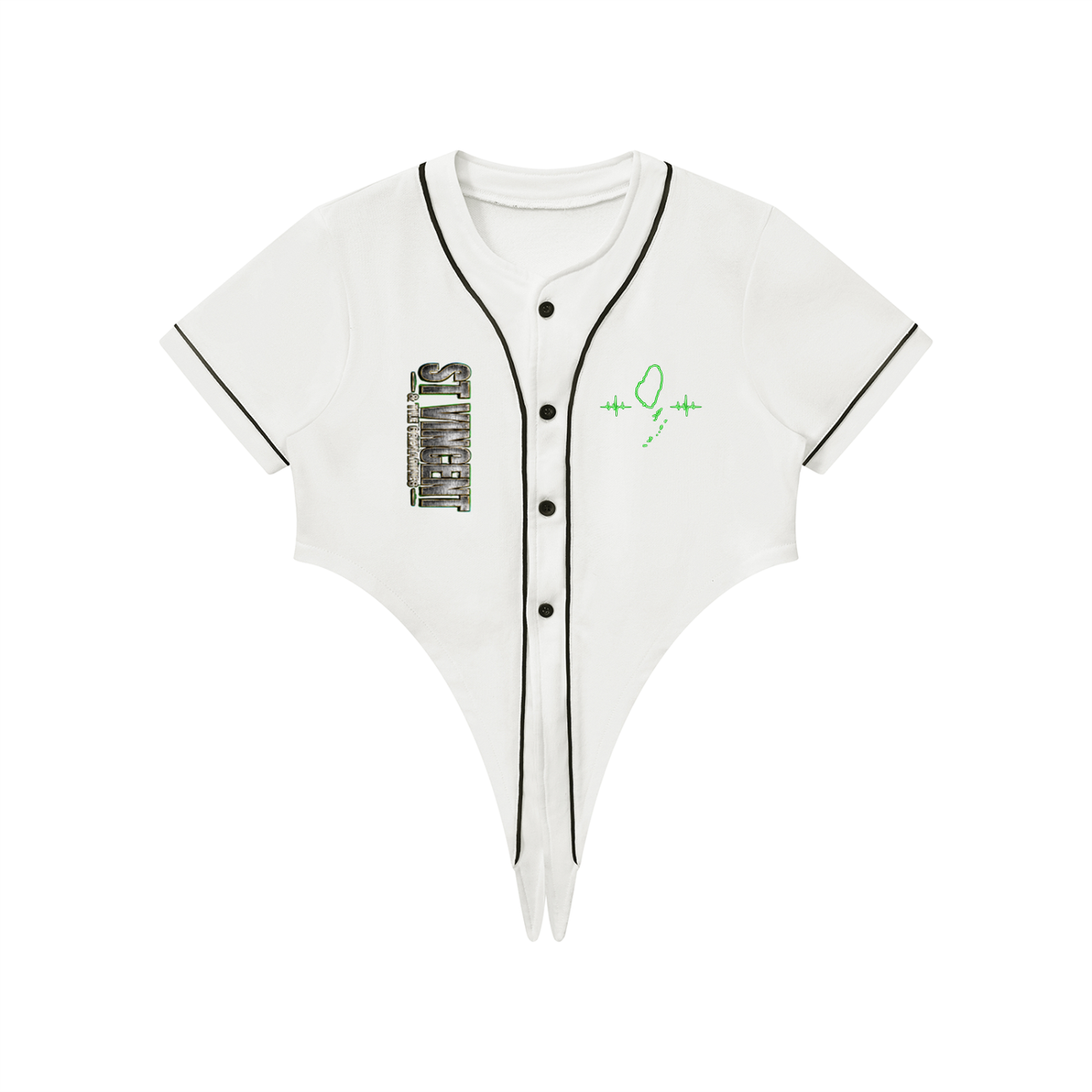 Women's Tie-Front Crop Jersey | St. Vincent & the Grenadines 784 Shirt | Caribbean Streetwear